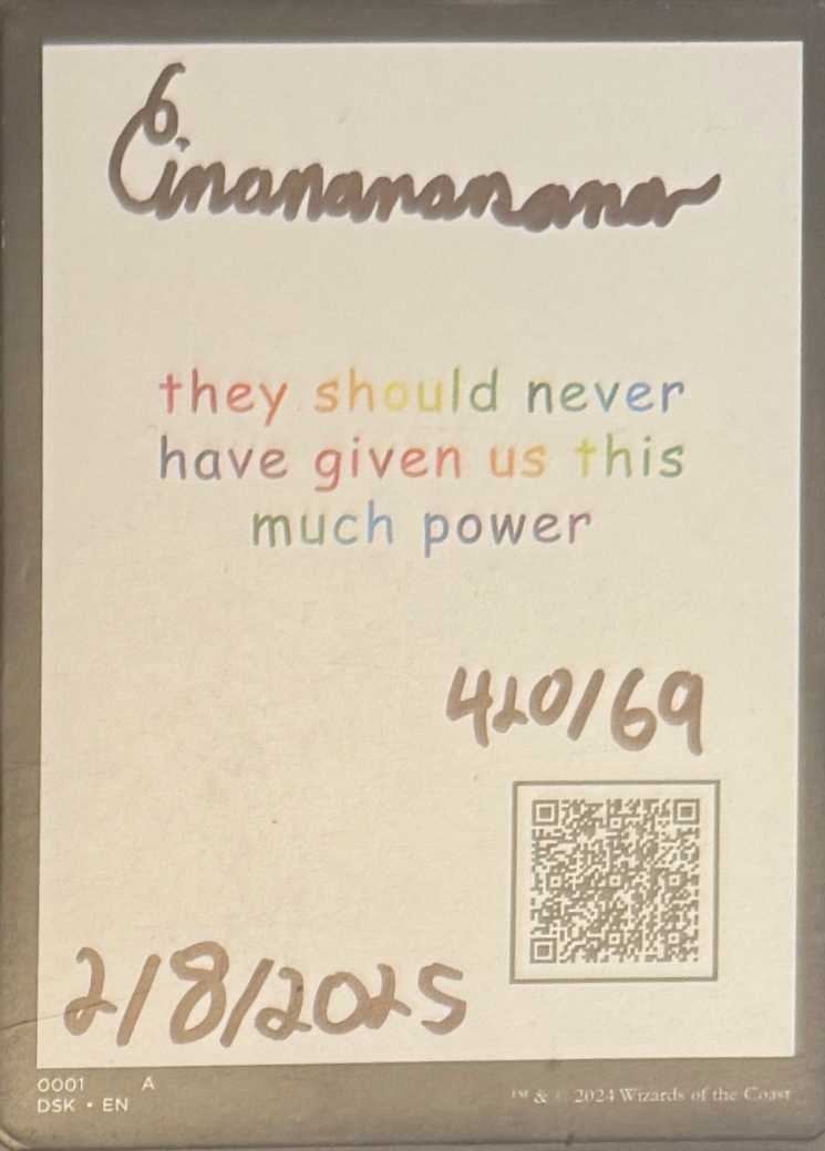 they should have never given us this much power